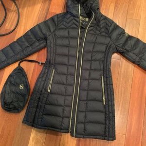 Michael Kors Packable Down Trench - gold zippers